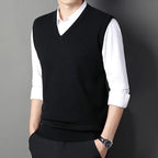 Men’s Knitted V-Neck Sweater Vest