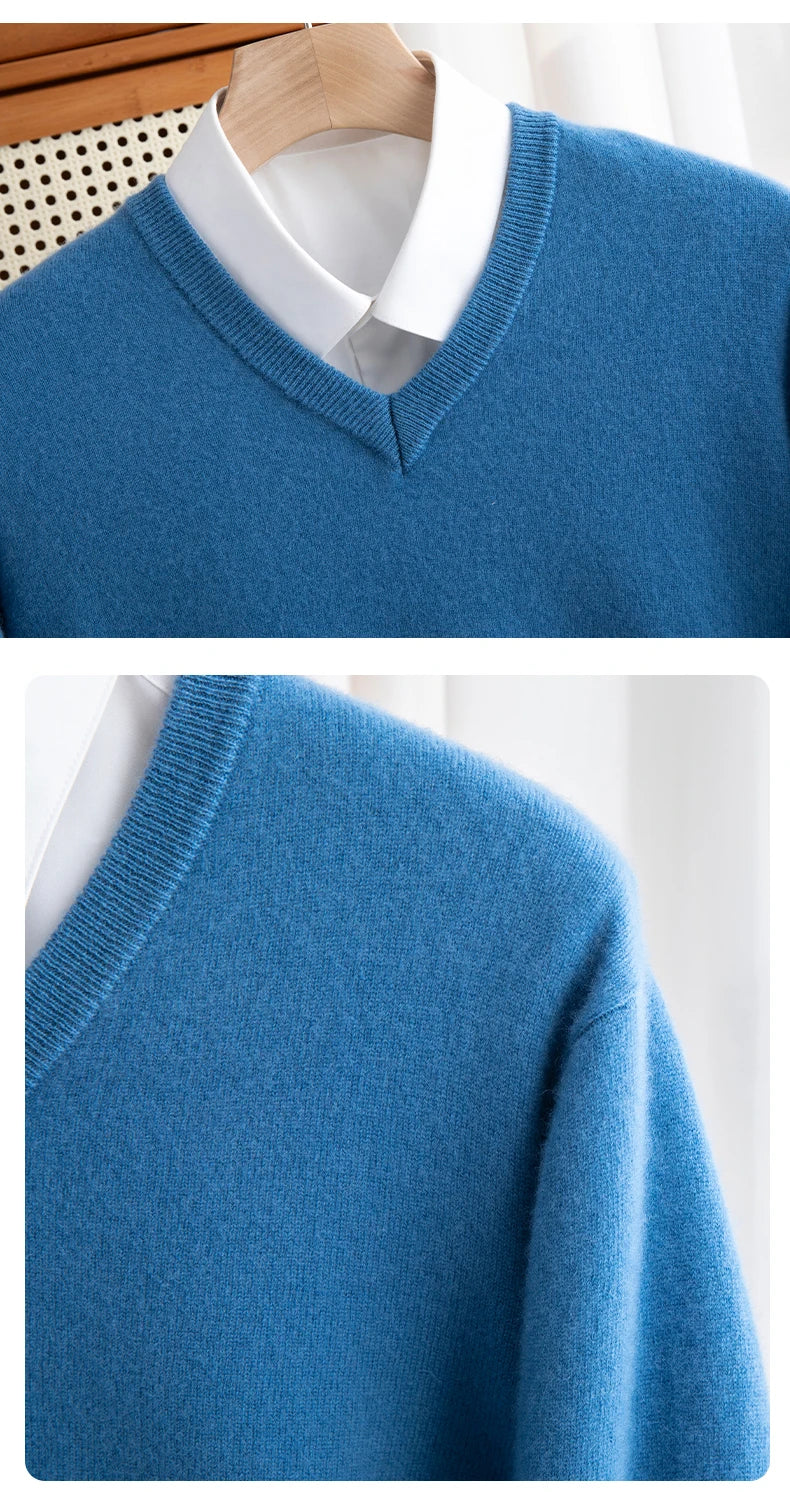 Merino Wool V-Neck Sweater