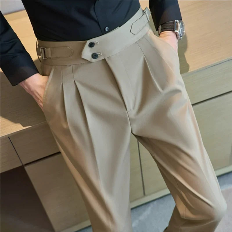 Classic Slim-Fit Formal Trousers
